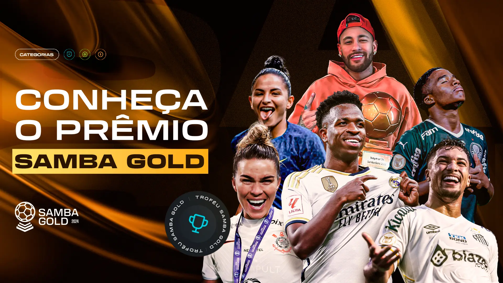 Imagem de divulgação do prêmio Samba Gold, criado pelo Sambafoot