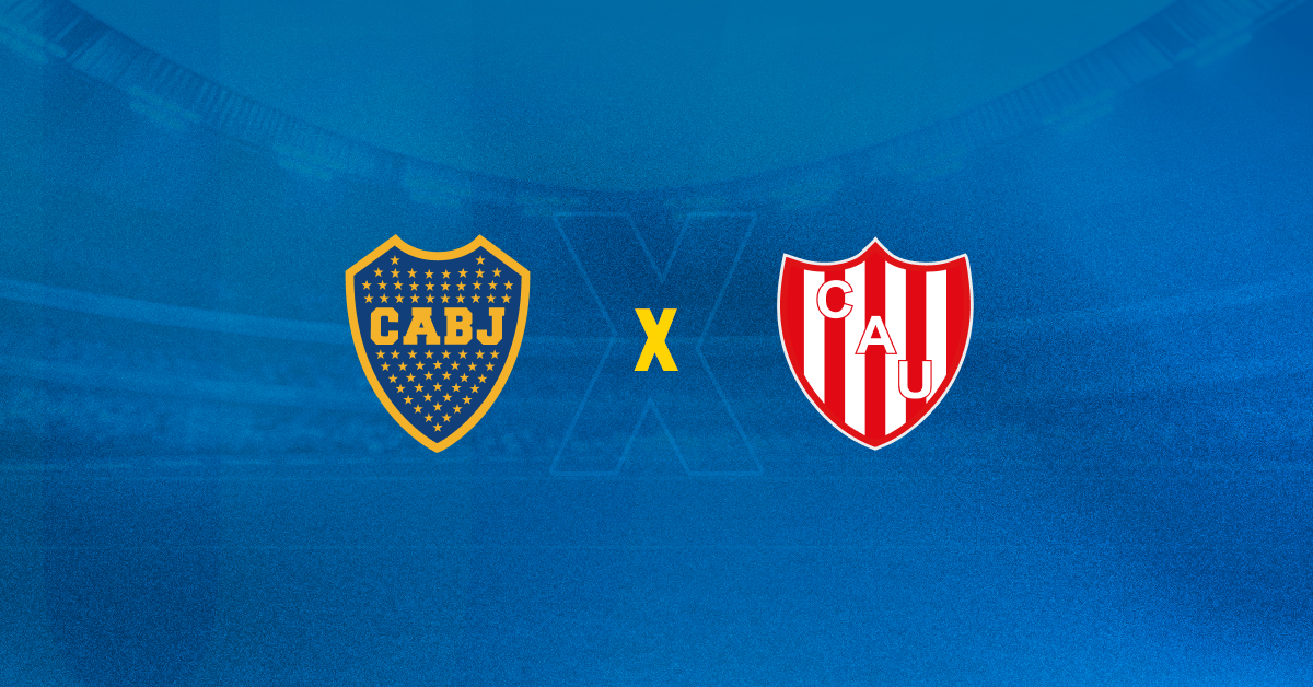 Escudos de Boca Juniors x Unión, que jogam pelo Campeonato Argentino.