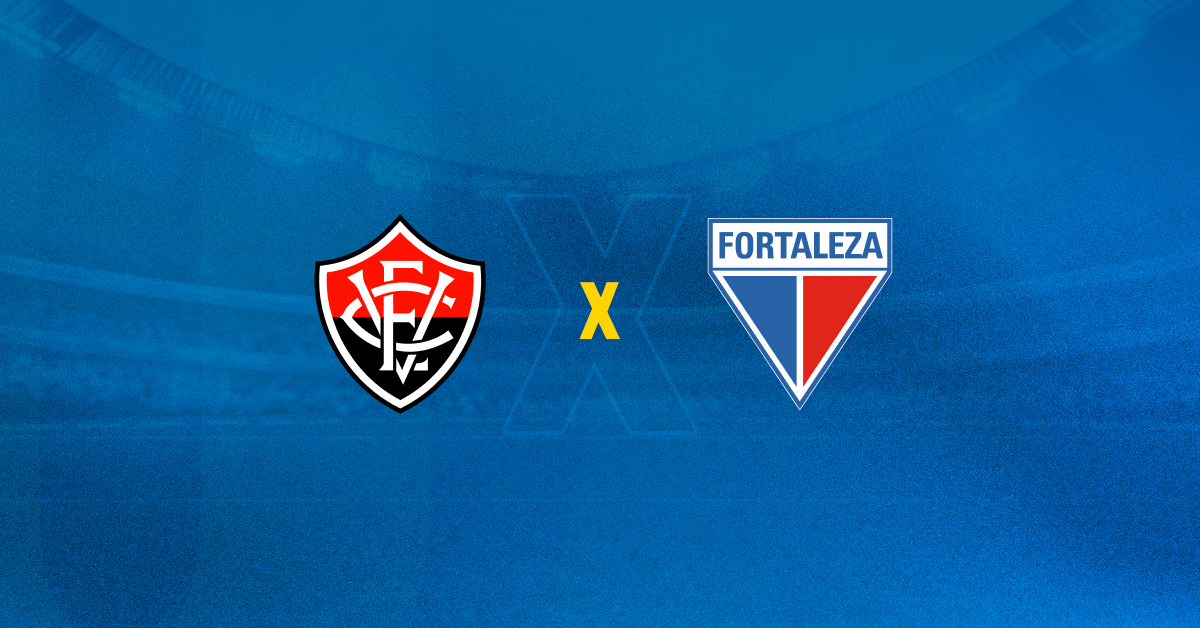 Escudos de Vitória x Fortaleza, que se enfrentam pelo Brasileirão Série A