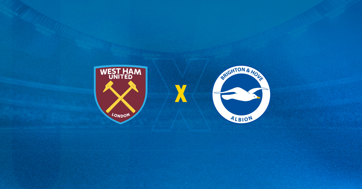 Escudos de West Ham x Brighton