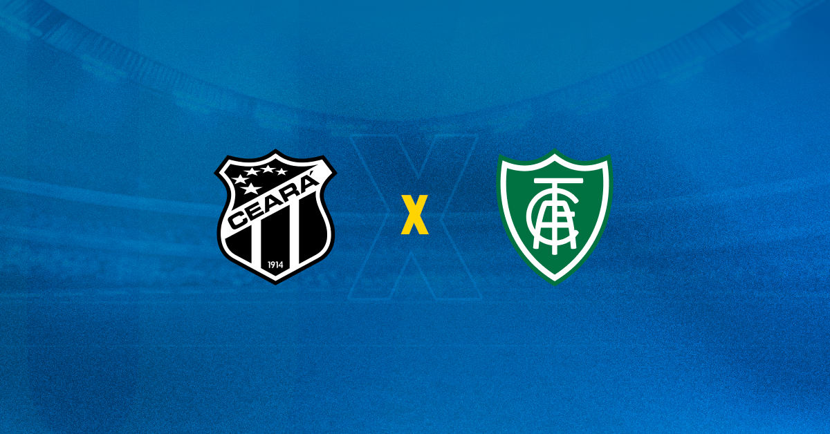 Escudos de Ceará x América-MG, que jogam pelo Brasileirão Série B.