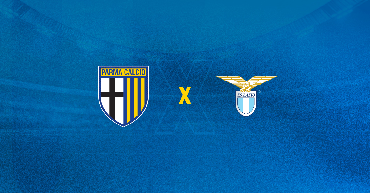 Escudos de Parma x Lazio, que se enfrentam pelo Campeonato Italiano