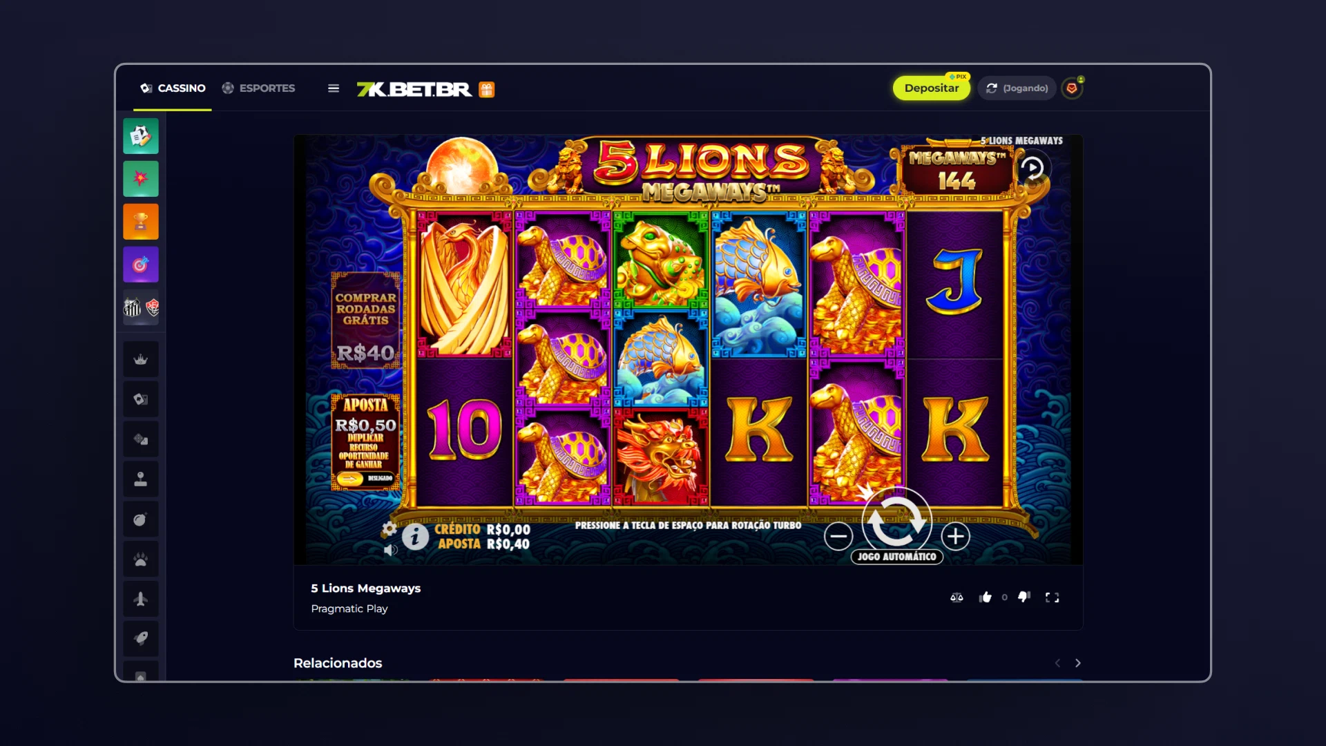 imagem captura megaways bet7k