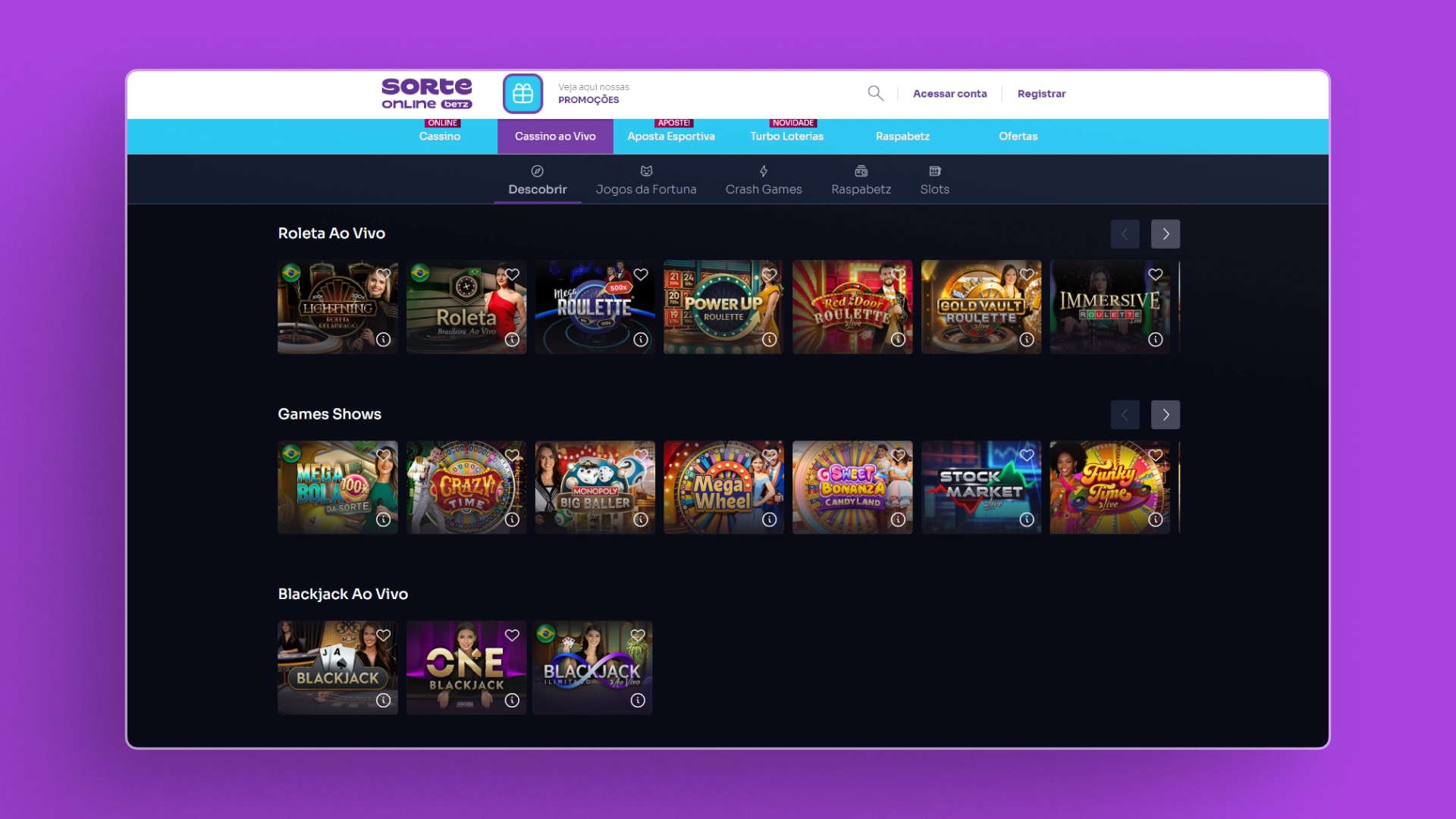 imagem cassino ao vivo sorte online