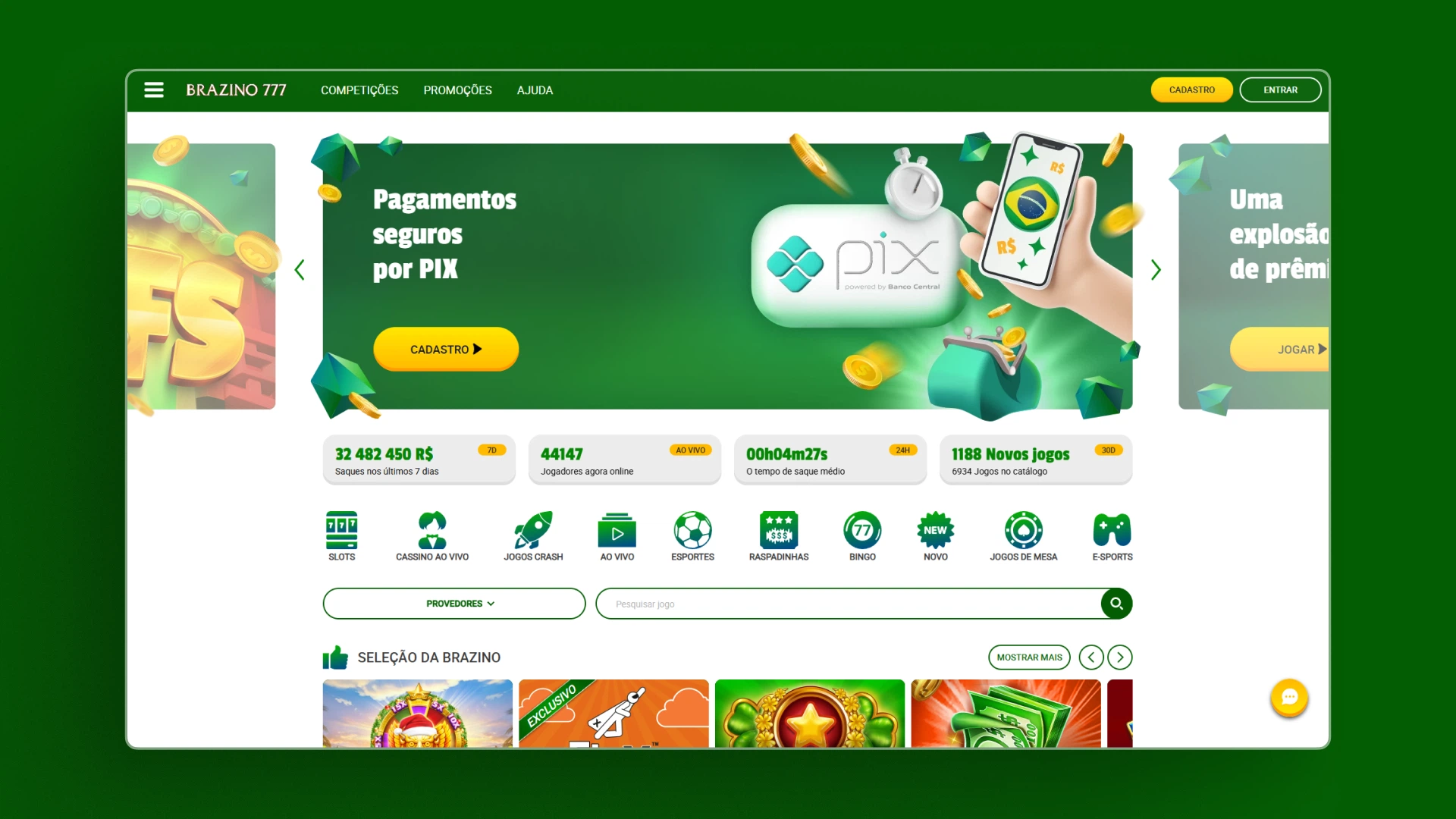 imagem ilustrativa A brazino777 é Confiável