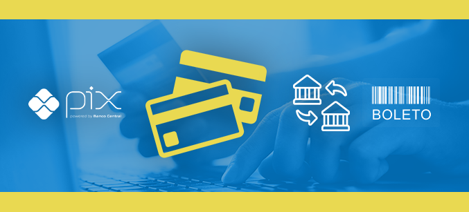 Imagem mostra ilustração de cartão de crédito e instituições financeiras