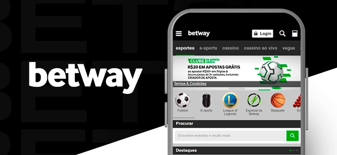 Imagem mostra smartphone aberto na página de apostas da Betway