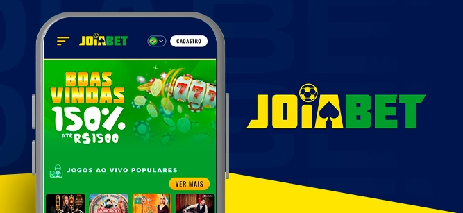 Imagem mostra smartphone aberto na página de apostas da Joiabet