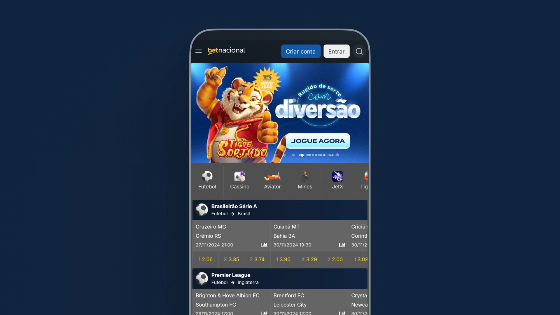 imagem ilustrativa app home Betnacional