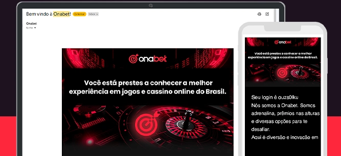 Imagem mostra celular e notebook abertos na página de verificação de cadastro da Onabet