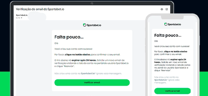 Imagem mostra celular e notebook abertos na página de verificação de cadastro da Sportsbet