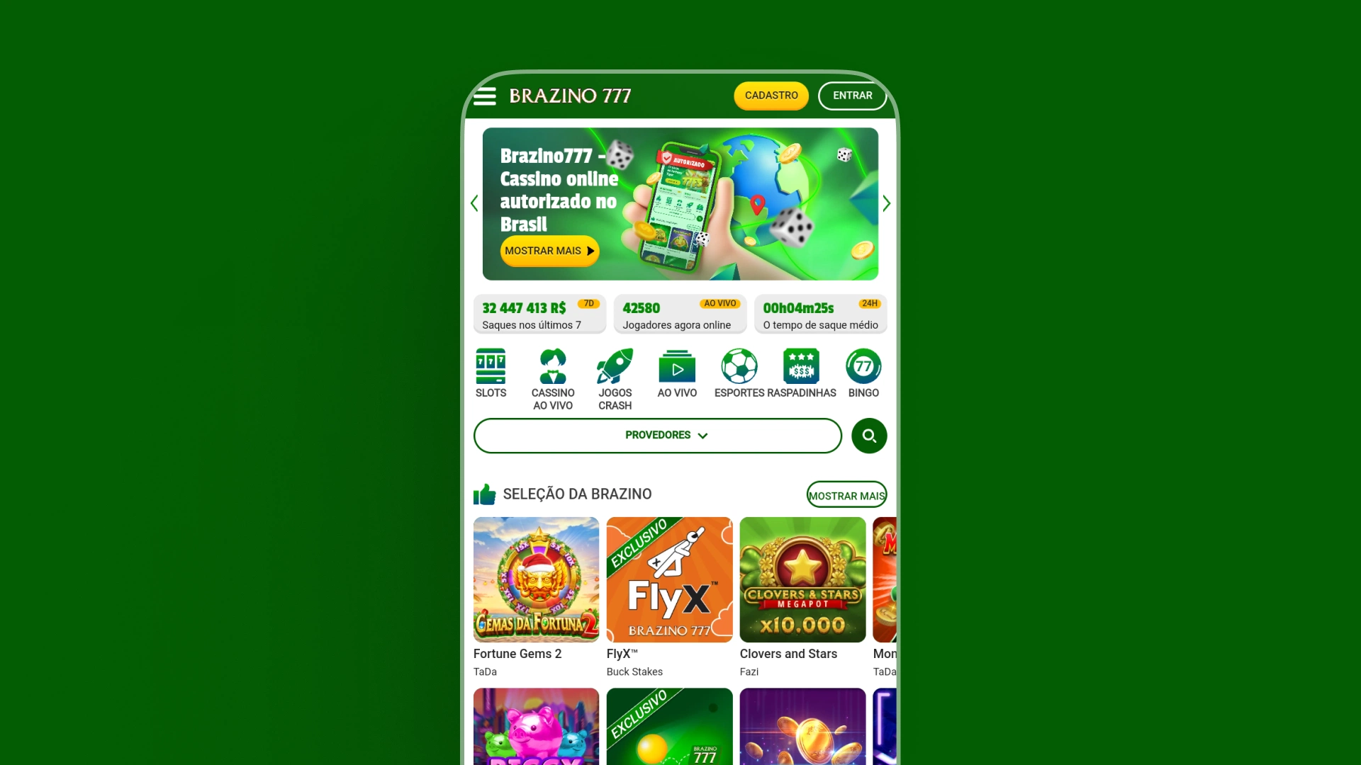 imagem mobile cassino brazino777