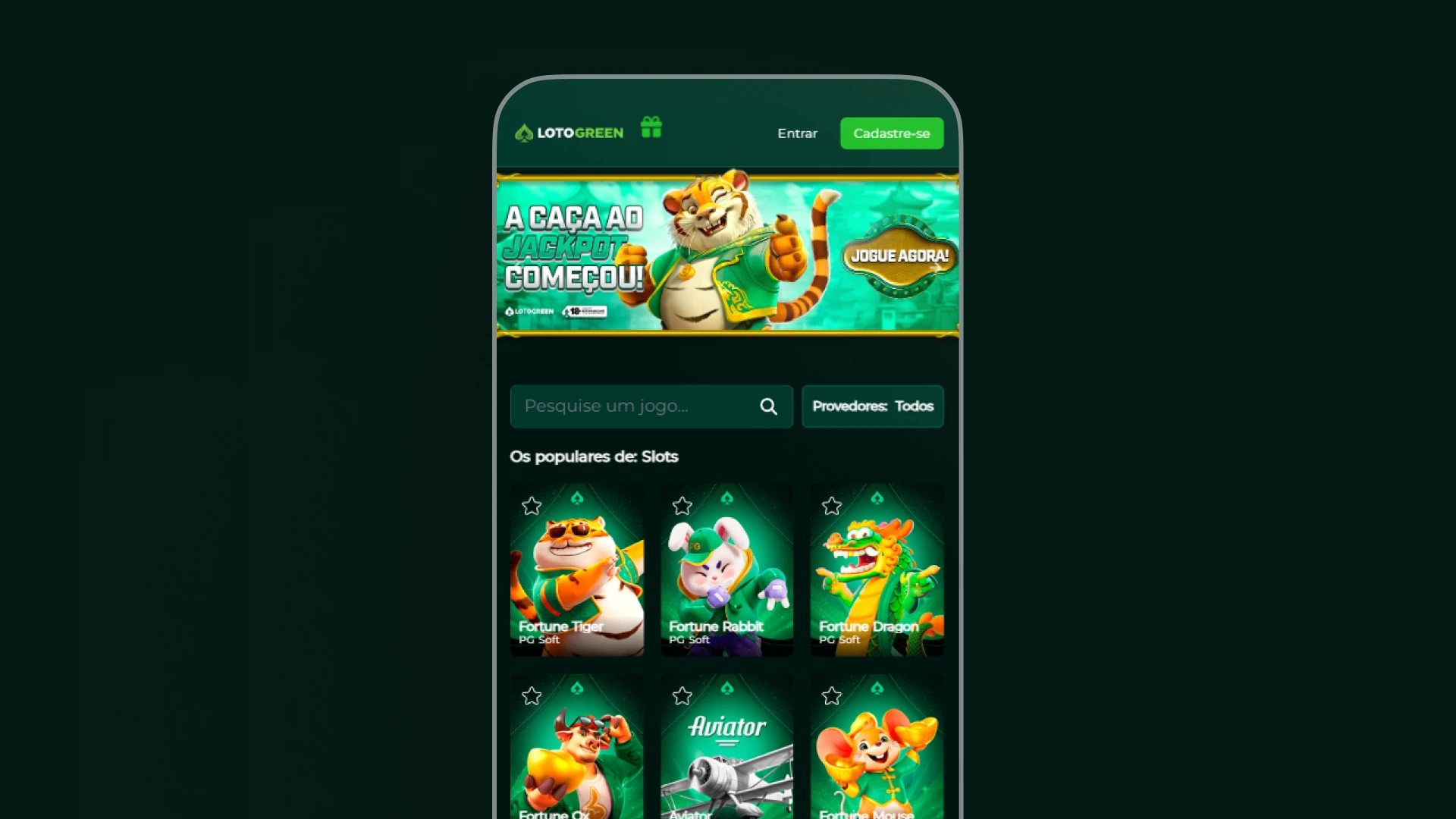 imagem mobile cassino lotogreen