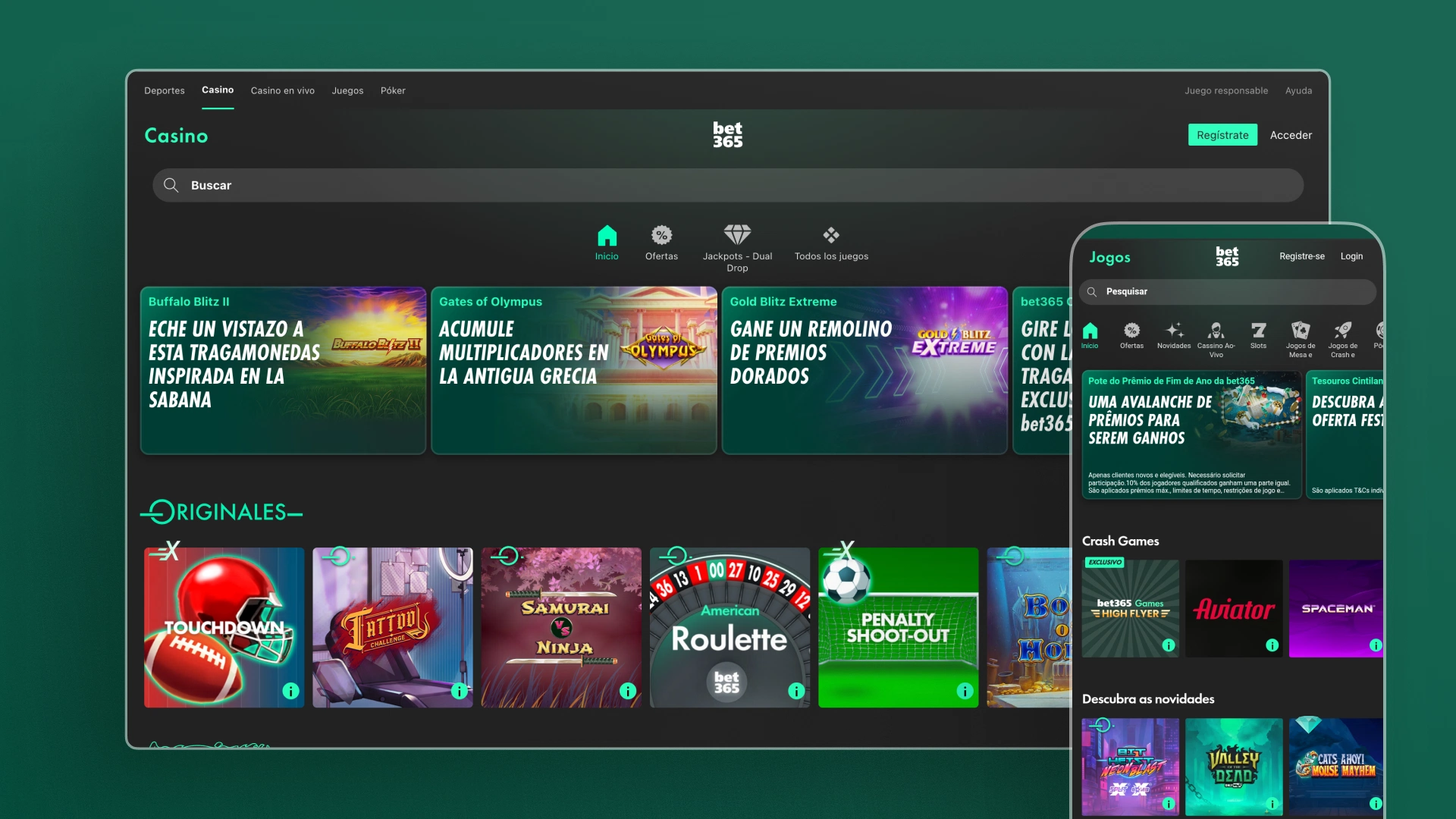 imagem mockup casino bet365