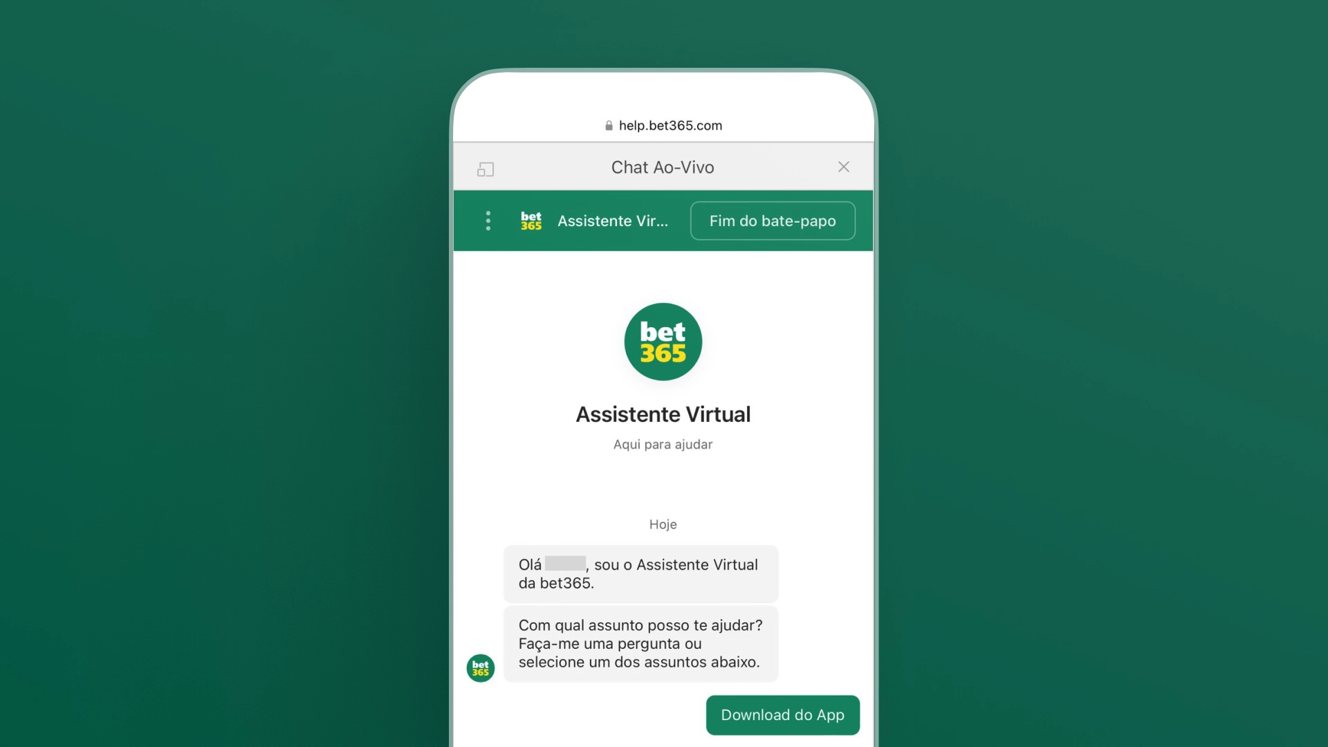 imagem mockup mobile download bet365