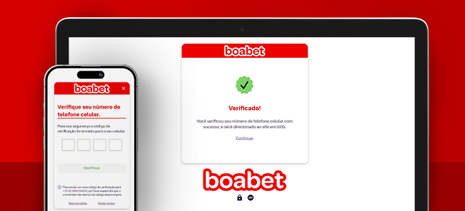 Imagem mostra notebook e smartphone abertos na página de cadastro da BoaBet