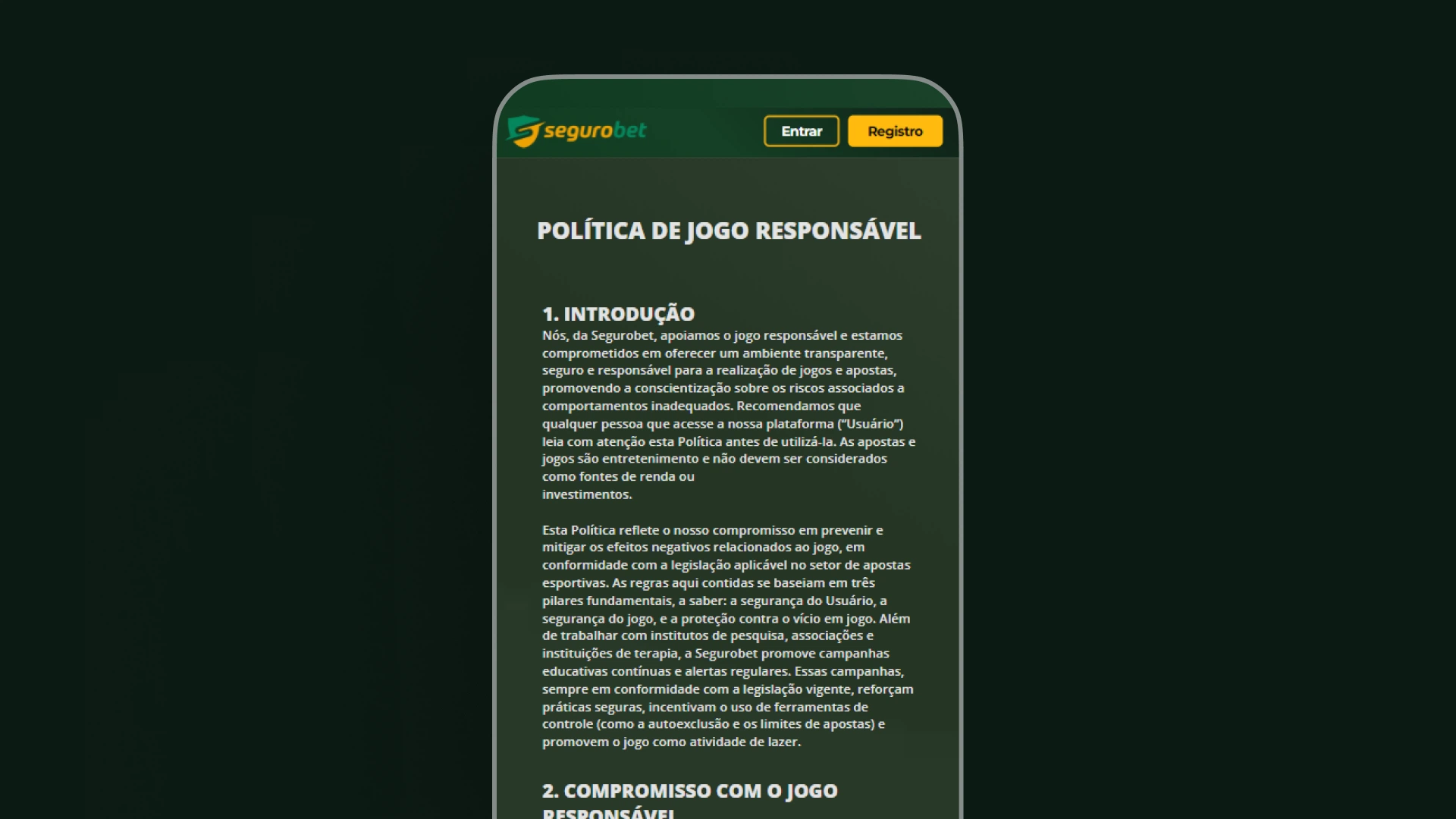 screenshot reclame aqui segurobet
