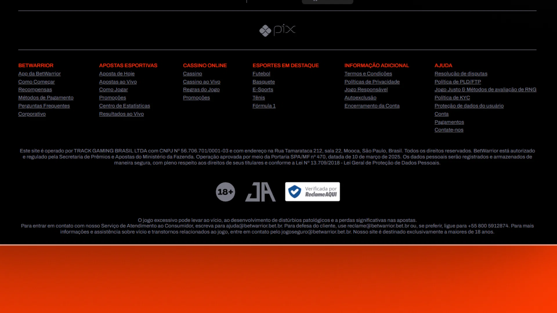 screenshot rodapé betwarrior