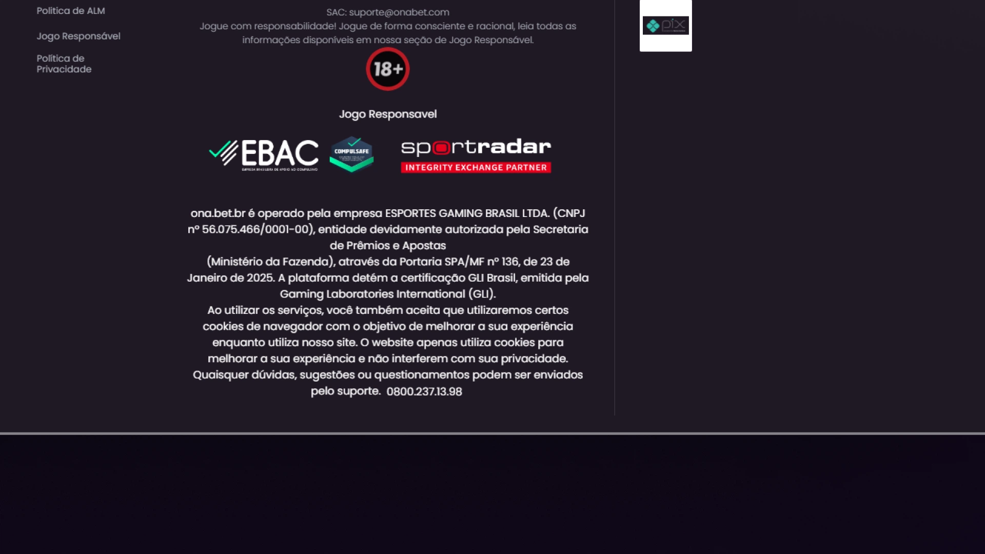 screenshot rodapé onabet