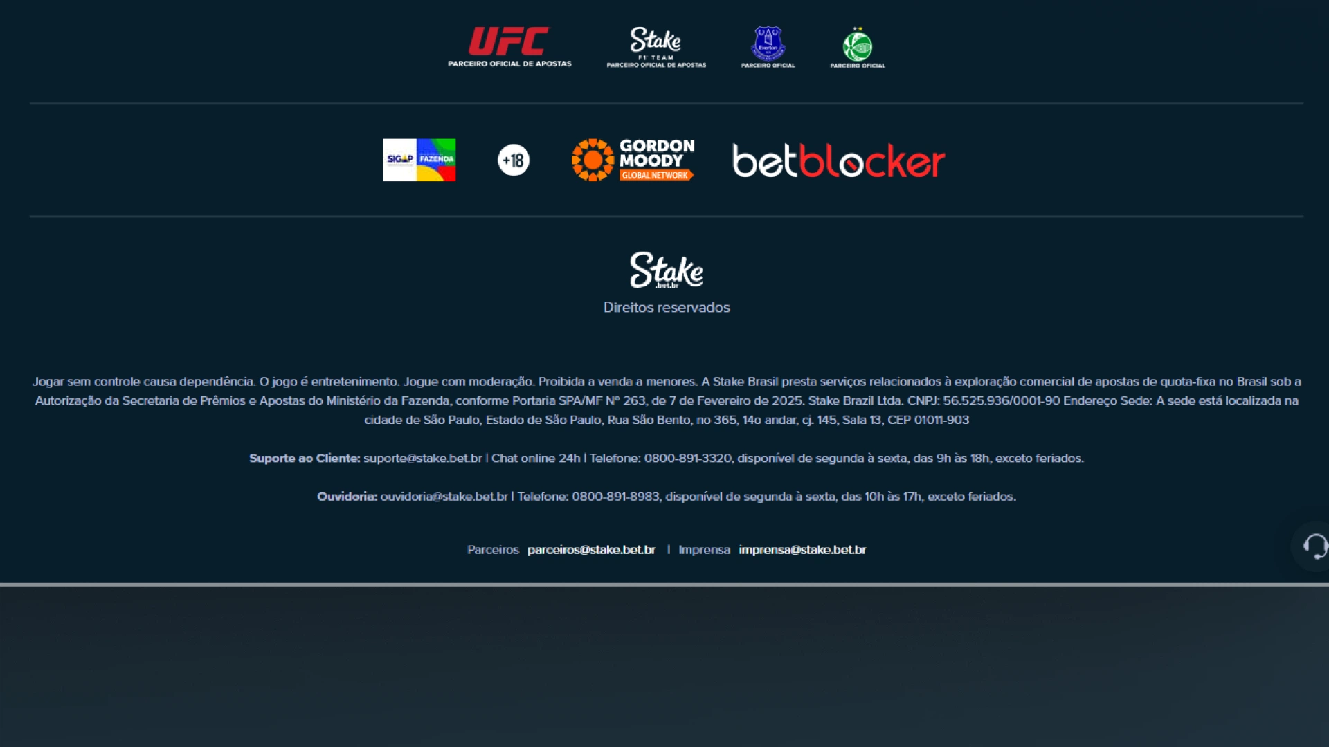 Capture d'écran de Stake Casino